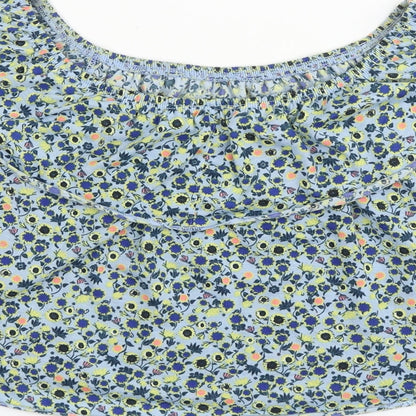 Womens UK Size 6 Topshop Blue Basic Blouse