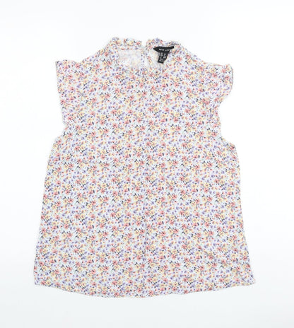 Womens UK Size 10 New Look Multicoloured Basic Blouse