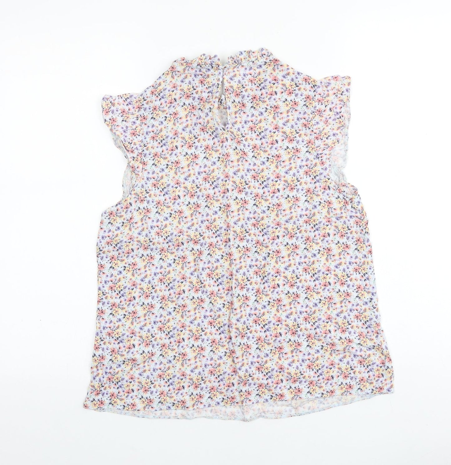 Womens UK Size 10 New Look Multicoloured Basic Blouse