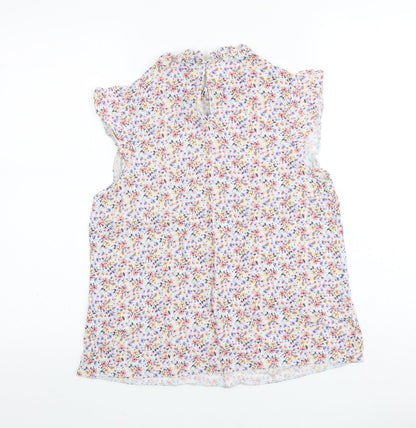 Womens UK Size 10 New Look Multicoloured Basic Blouse