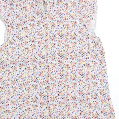 Womens UK Size 10 New Look Multicoloured Basic Blouse