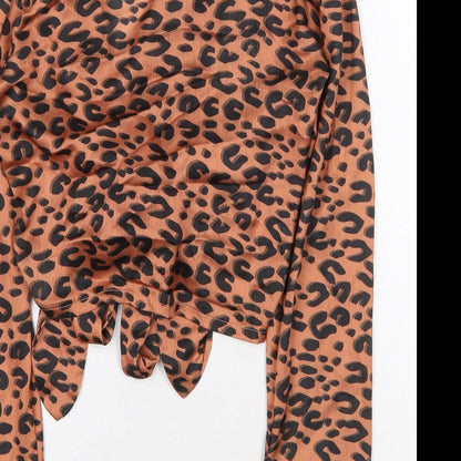 Womens UK Size 6 Nasty Gal Orange Basic Blouse