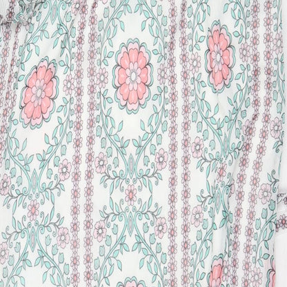 George Womens White Geometric Polyester A-Line Size 14 Square Neck Tie