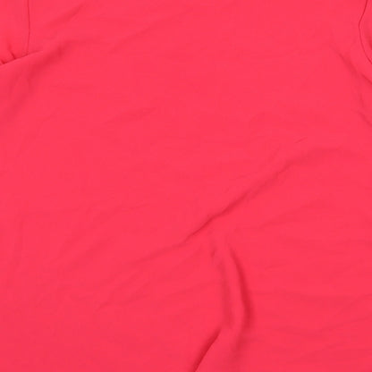 James Lakeland Womens Pink Polyester Basic Blouse Size 18 Round Neck