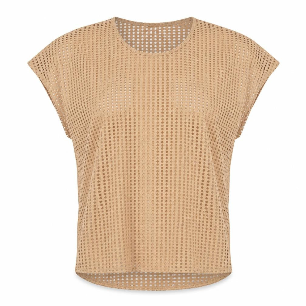 Womens UK Size L QED London Beige Basic Blouse
