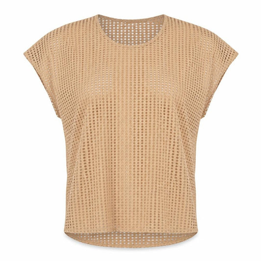 Womens UK Size L QED London Beige Basic Blouse