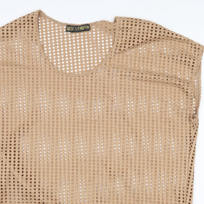 Womens UK Size L QED London Beige Basic Blouse
