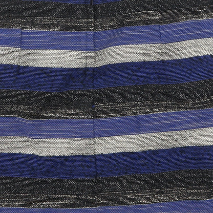 H&M Womens Blue Striped Cotton Mini Skirt Size 12 Zip