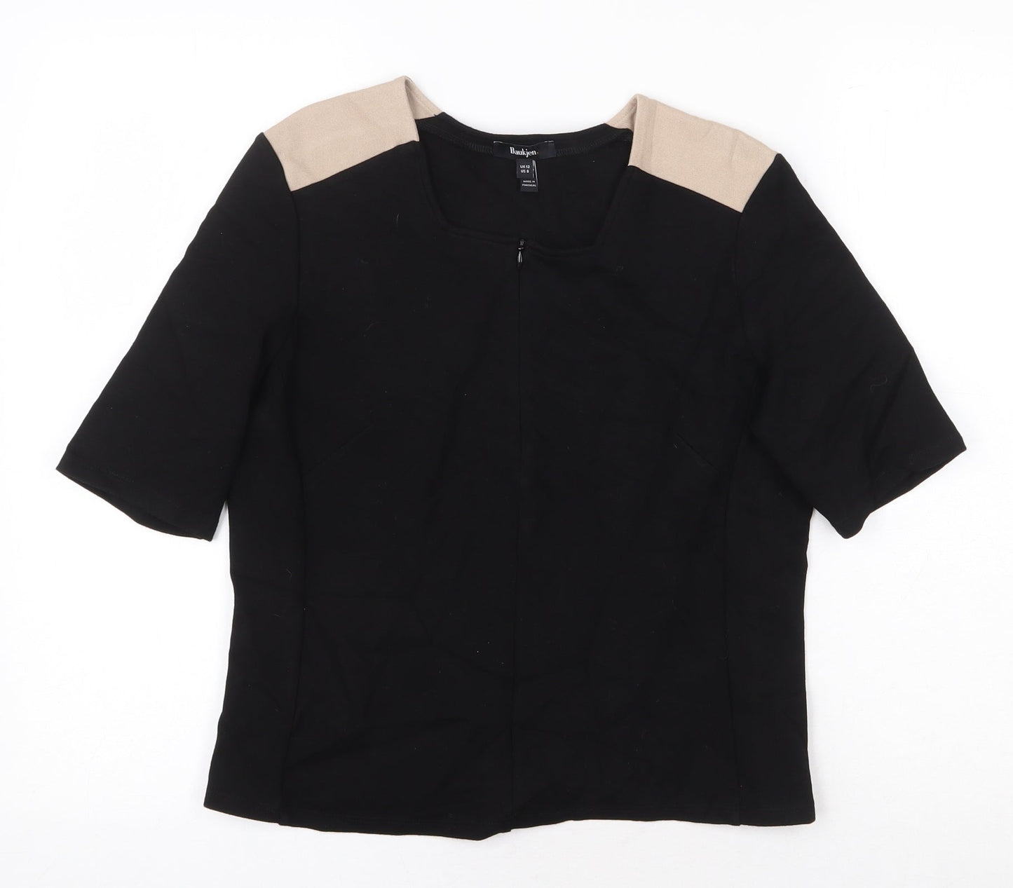 Womens UK Size 12 Baukjen Black Basic T-Shirt