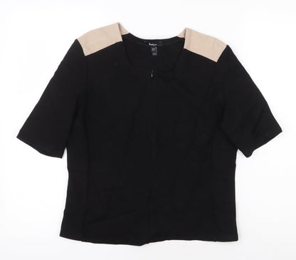 Womens UK Size 12 Baukjen Black Basic T-Shirt