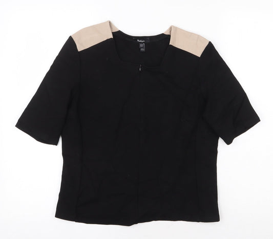 Womens UK Size 12 Baukjen Black Basic T-Shirt