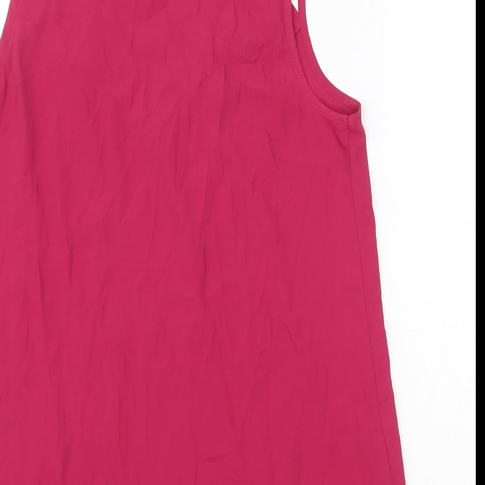 Womens UK Size 10 Miss Selfridge Pink Basic Tank