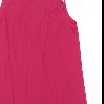 Womens UK Size 10 Miss Selfridge Pink Basic Tank