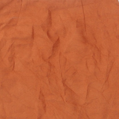 Atmosphere Womens Brown Polyester Mini Skirt Size 10 Zip