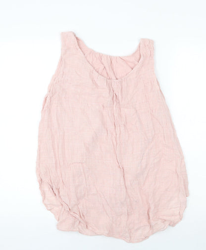 Womens UK Size 8 Preworn Pink Tunic Blouse