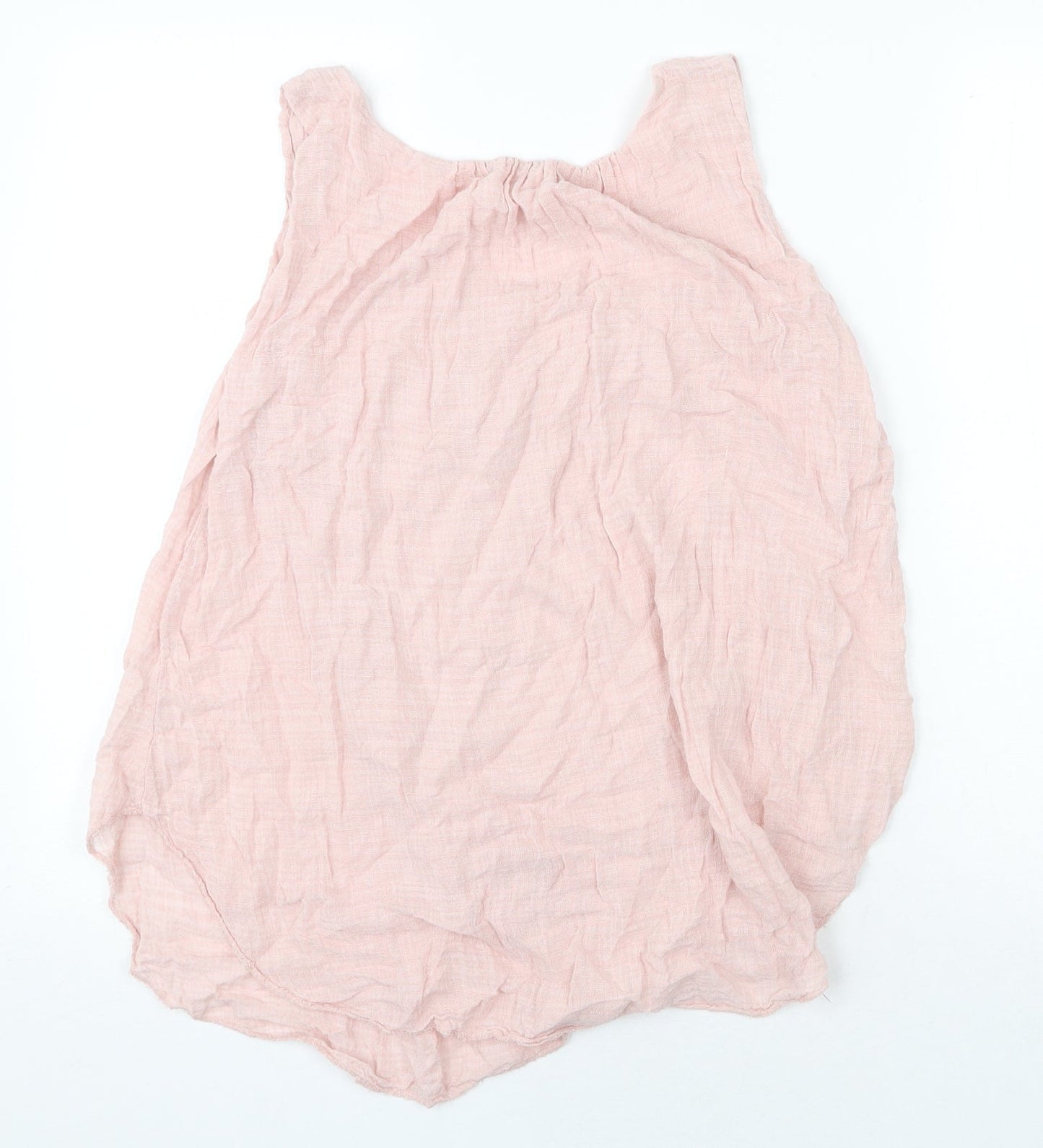 Womens UK Size 8 Preworn Pink Tunic Blouse