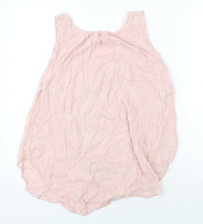 Womens UK Size 8 Preworn Pink Tunic Blouse