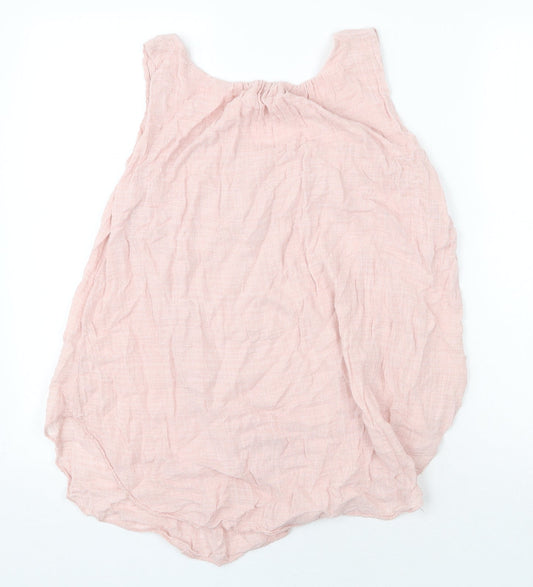 Womens UK Size 8 Preworn Pink Tunic Blouse