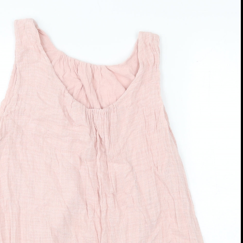 Womens UK Size 8 Preworn Pink Tunic Blouse