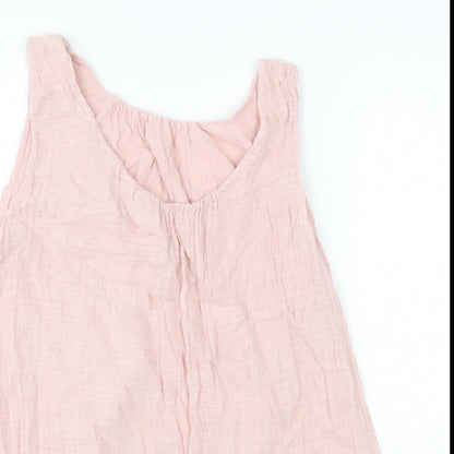 Womens UK Size 8 Preworn Pink Tunic Blouse