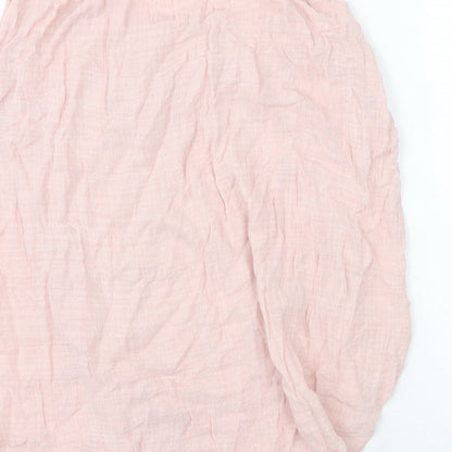 Womens UK Size 8 Preworn Pink Tunic Blouse