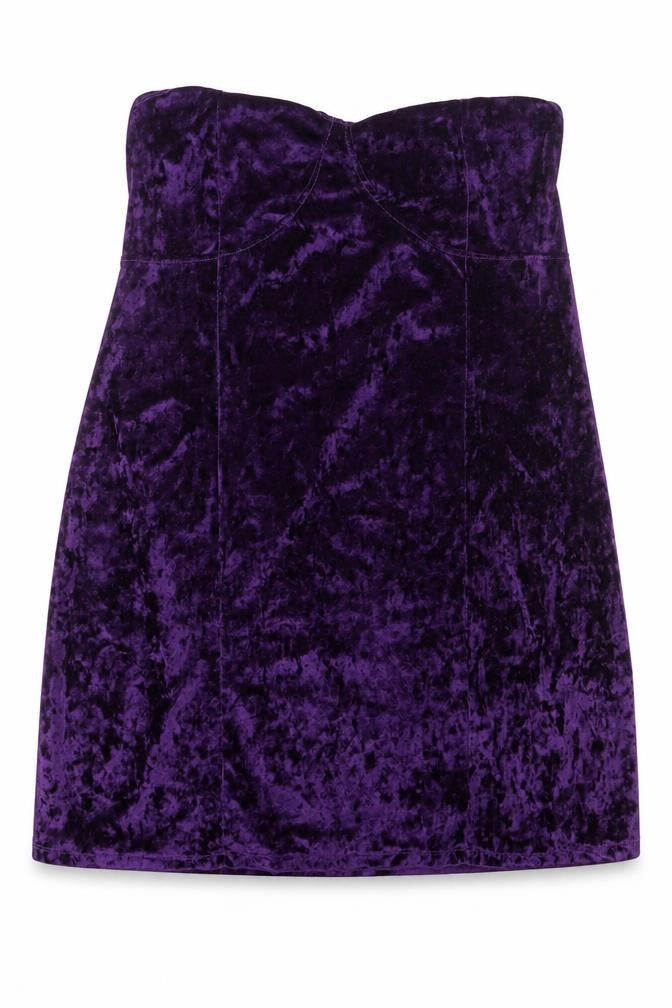 ASOS Womens Purple Polyester Mini Size 14 Off the Shoulder Pullover