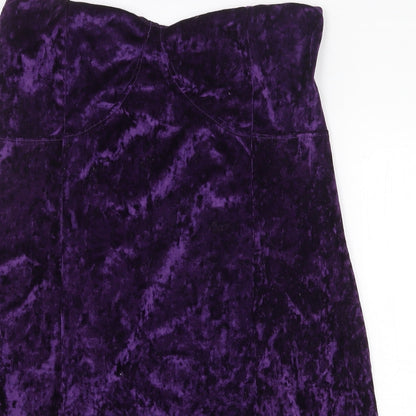ASOS Womens Purple Polyester Mini Size 14 Off the Shoulder Pullover