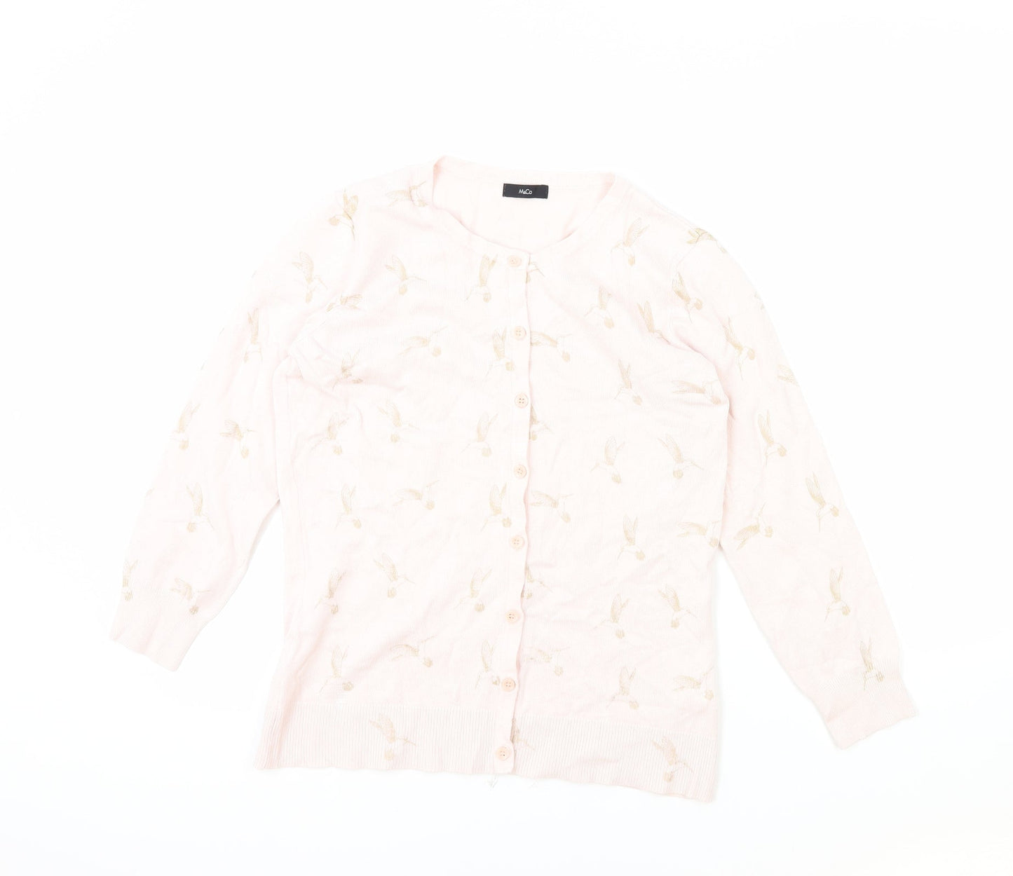 Womens UK Size 10 M&Co Pink Cardigan Jumper