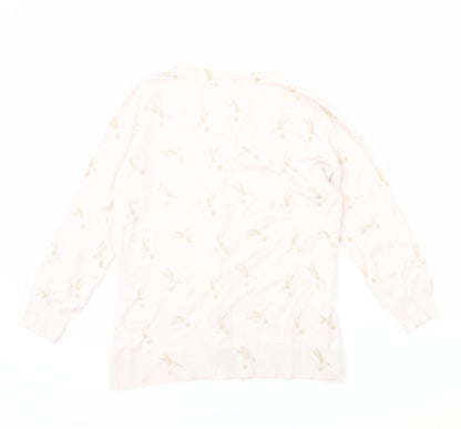 Womens UK Size 10 M&Co Pink Cardigan Jumper