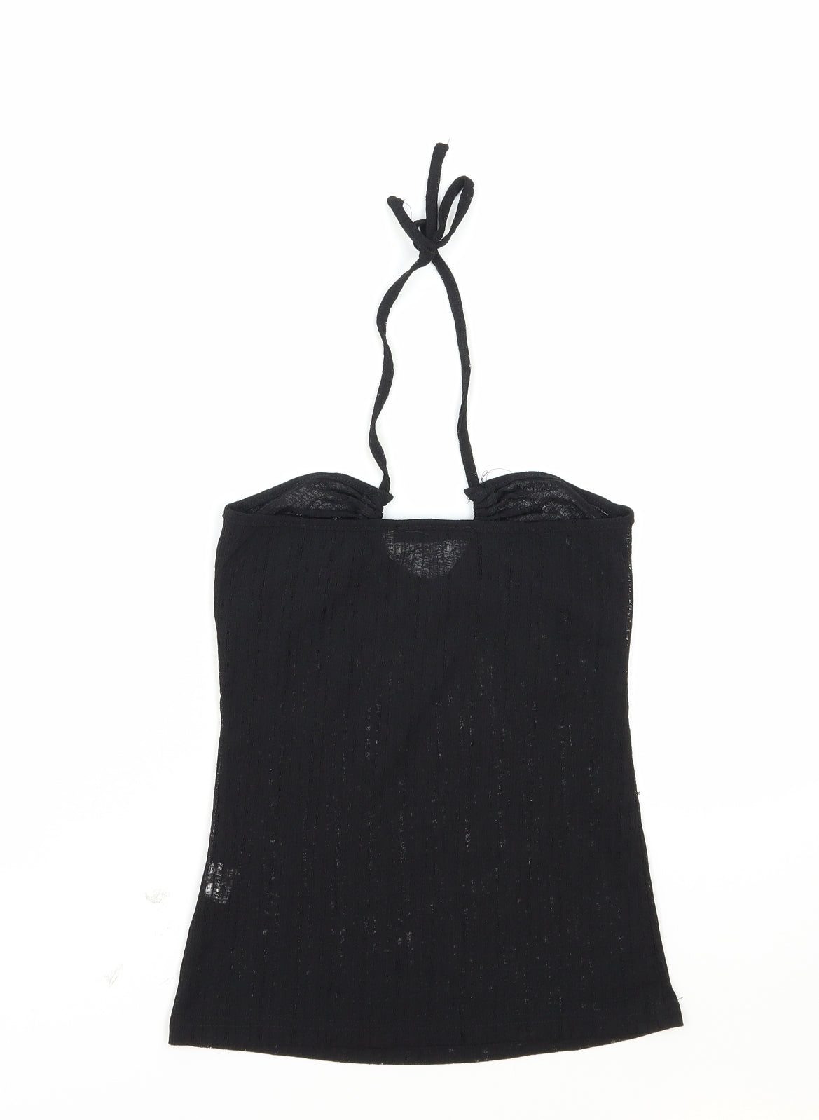 SheIn Womens Black Polyester Basic Tank Size XS Halter