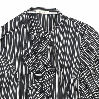 Womens UK Size 12 Precis Black Basic Blouse