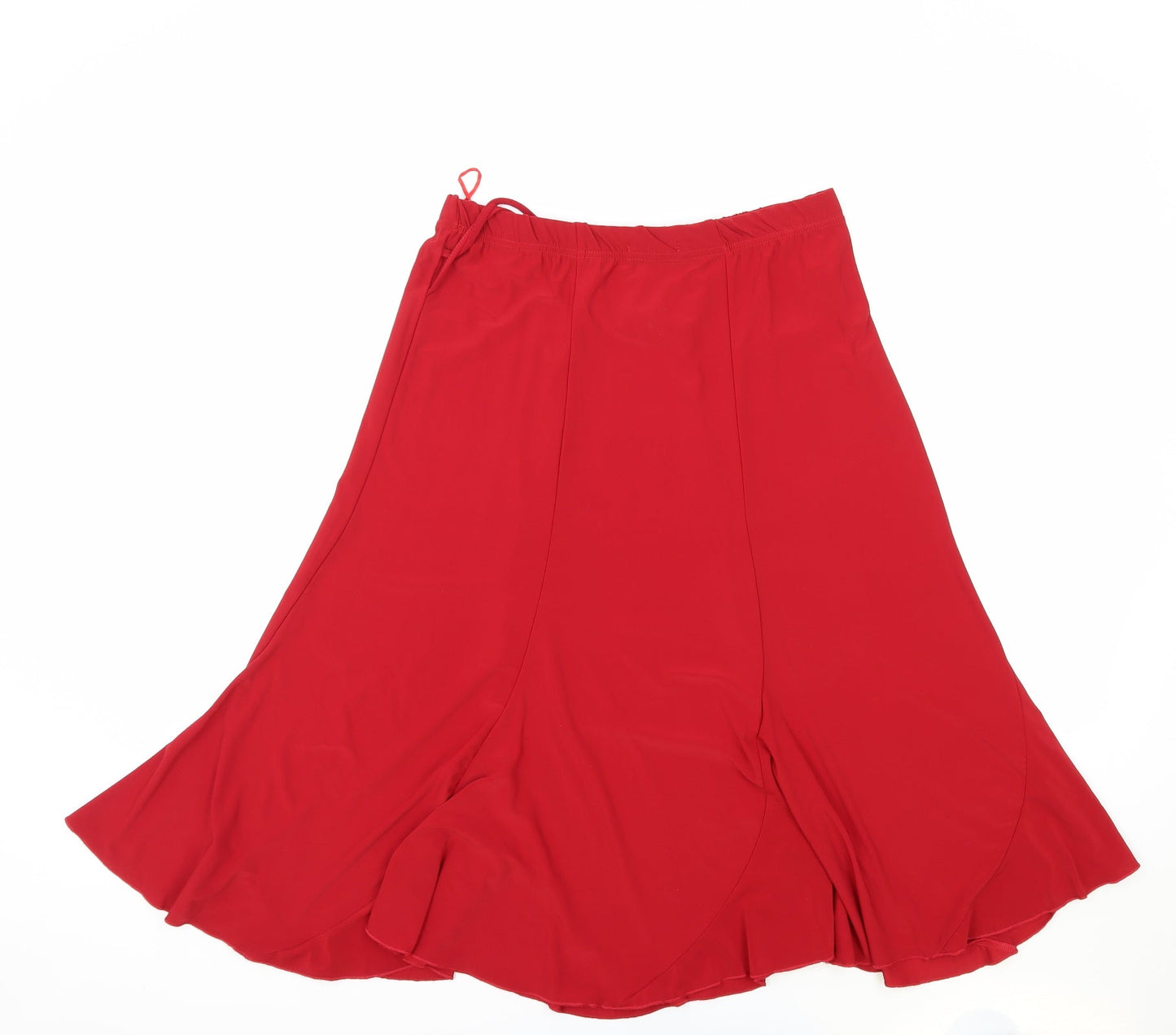 Alust Womens Red Nylon A-Line Skirt Size XL