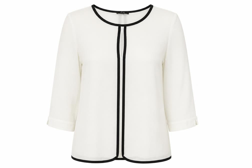 Womens UK Size S Wallis White Basic Blouse
