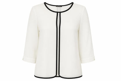 Womens UK Size S Wallis White Basic Blouse