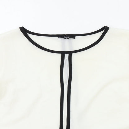 Womens UK Size S Wallis White Basic Blouse