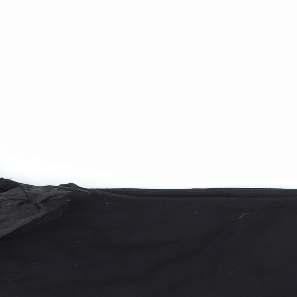 Womens UK Size 8 Topshop Black Cropped Blouse