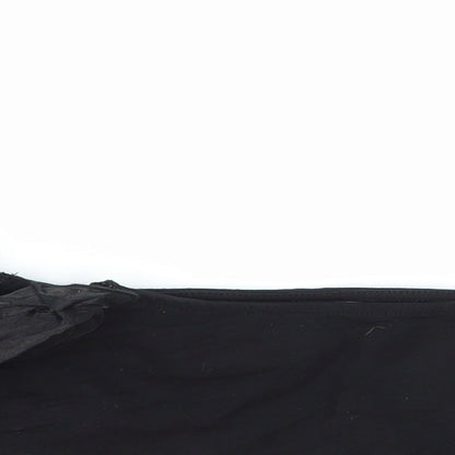 Womens UK Size 8 Topshop Black Cropped Blouse