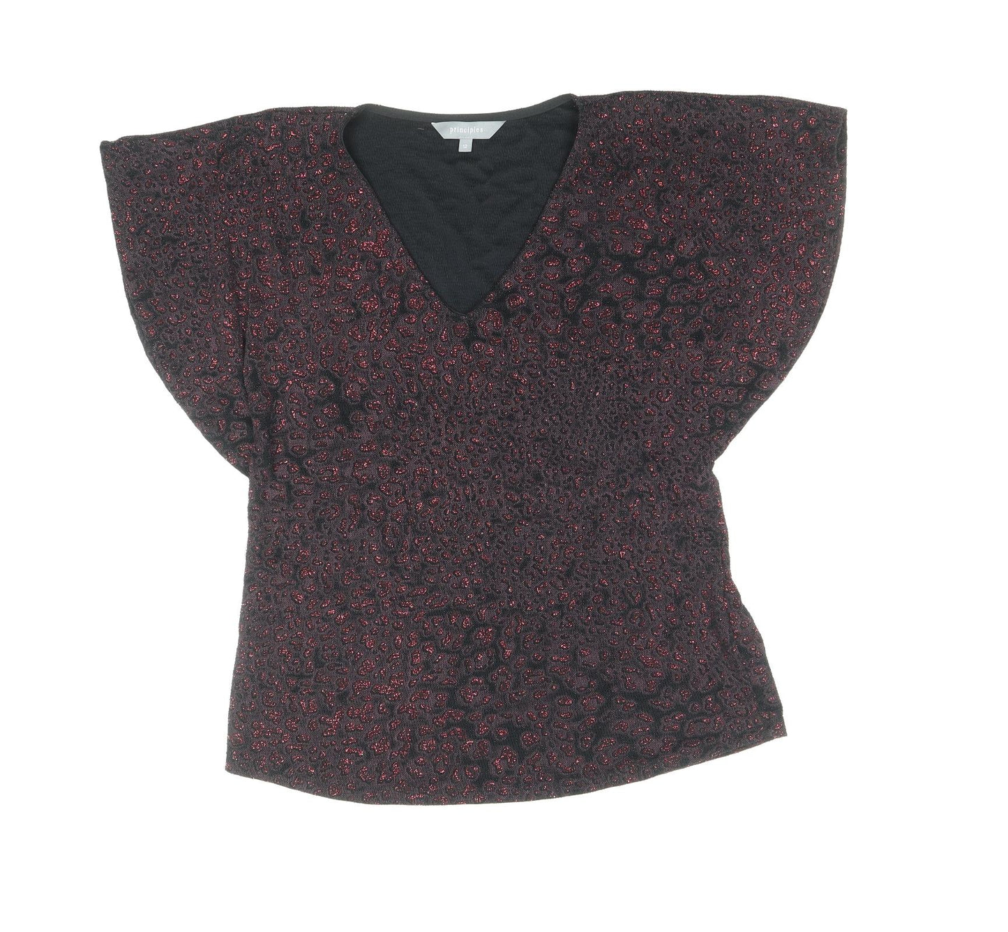 Womens UK Size 12 Principles Black Basic Blouse