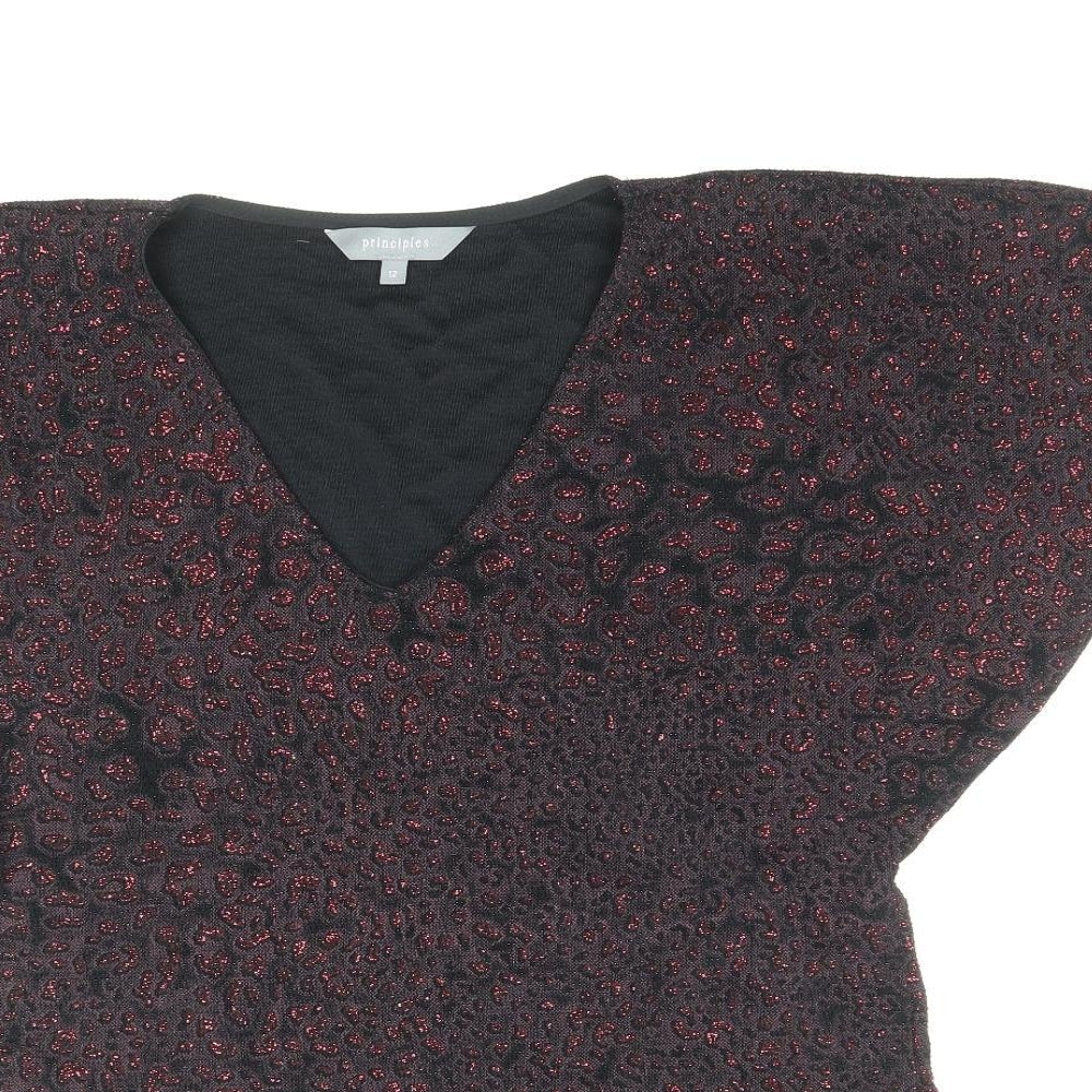 Womens UK Size 12 Principles Black Basic Blouse