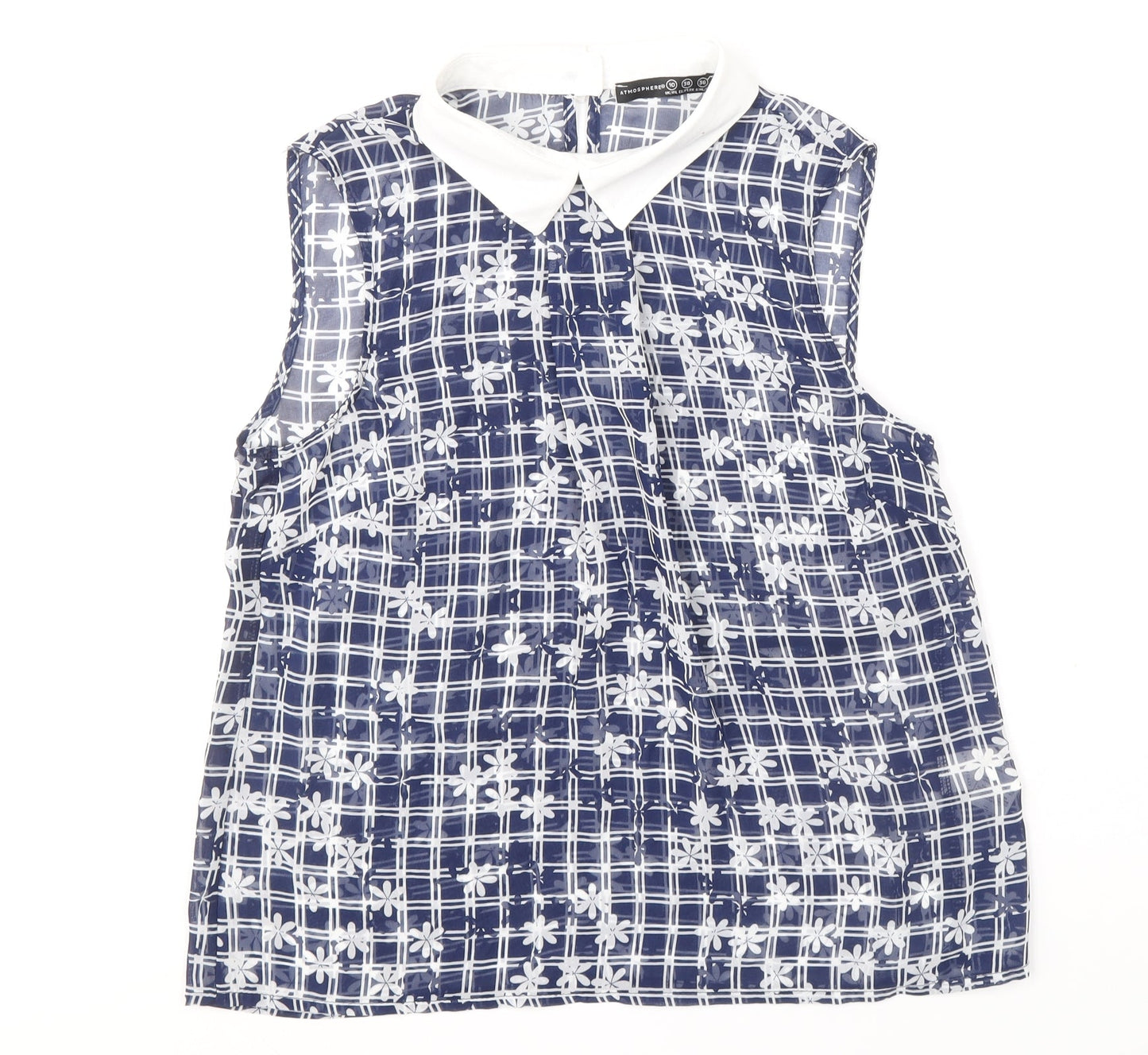 Womens UK Size 10 Atmosphere Blue Basic Blouse