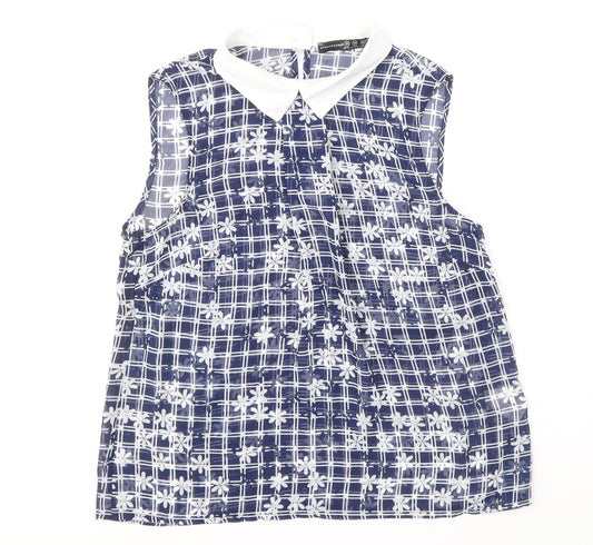 Womens UK Size 10 Atmosphere Blue Basic Blouse