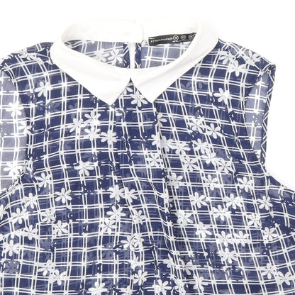 Womens UK Size 10 Atmosphere Blue Basic Blouse