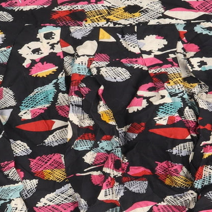 Dorothy Perkins Womens Multicoloured Geometric Cotton A-Line Skirt Size 6 Zip