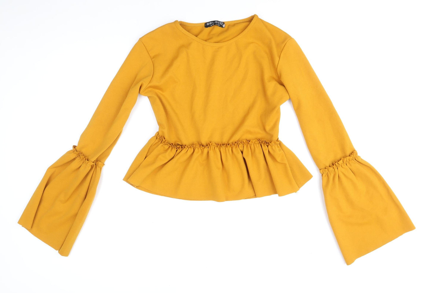 Womens UK Size 14 Select Yellow Basic Blouse