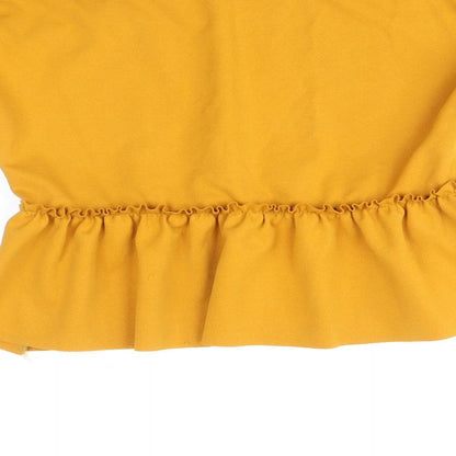Womens UK Size 14 Select Yellow Basic Blouse