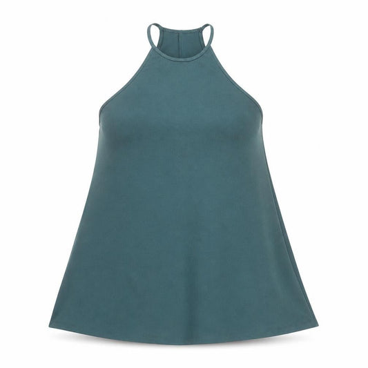 Zara Womens Green Polyester Trapeze & Swing Size S Round Neck Pullover