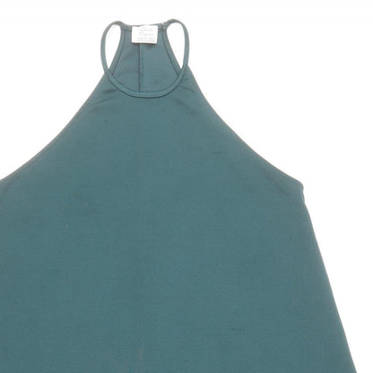 Zara Womens Green Polyester Trapeze & Swing Size S Round Neck Pullover