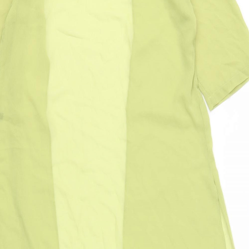 Womens UK Size M Preworn Green Kimono Blouse