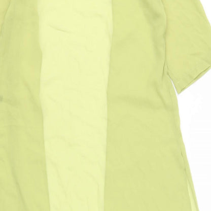 Womens UK Size M Preworn Green Kimono Blouse