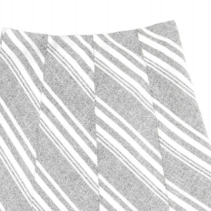 Marks and Spencer Womens Grey Geometric Polyester A-Line Skirt Size 10